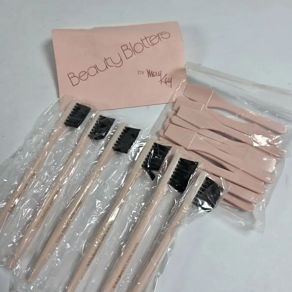 Vintage Mary Kay Beauty Blotters Makeup Brushes Cosmetic Applicator Lot